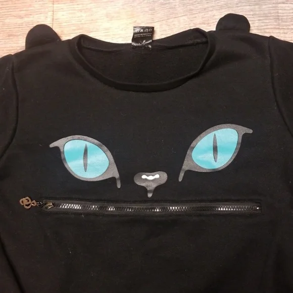 Halloween Black cat sweater - Picture 3 of 6